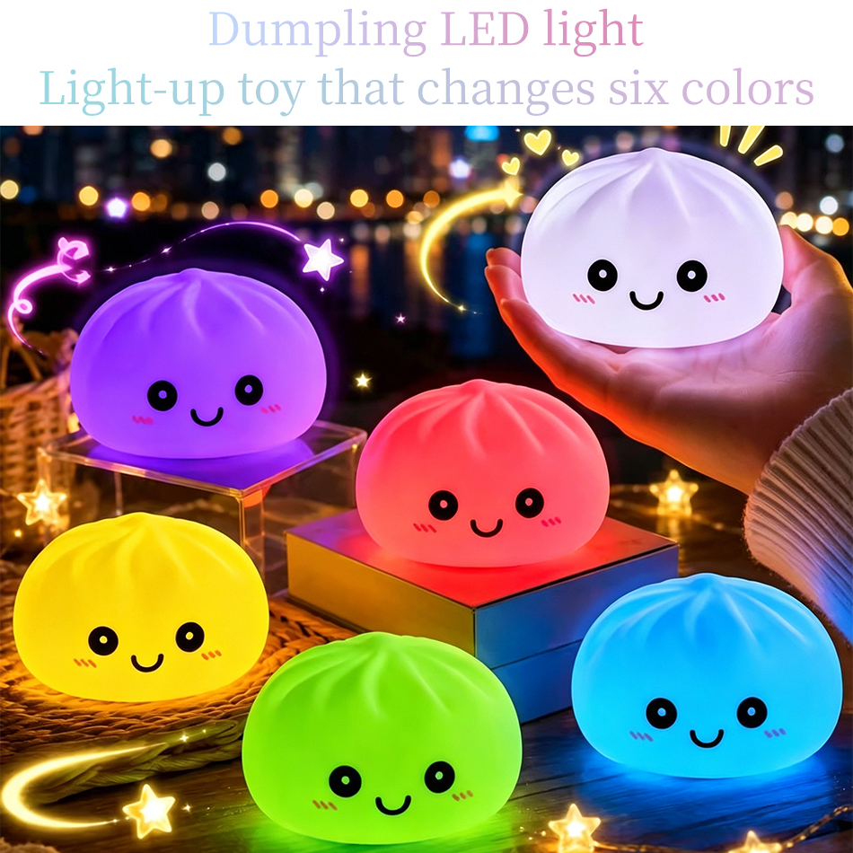 Office Hi Tech - Healing silicone dumpling night light, pressable