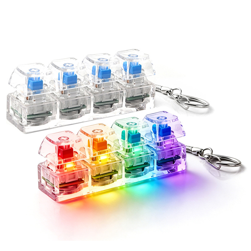 Office Hi Tech - 4Keys Mechanical Keyboard Keychain Finger Button