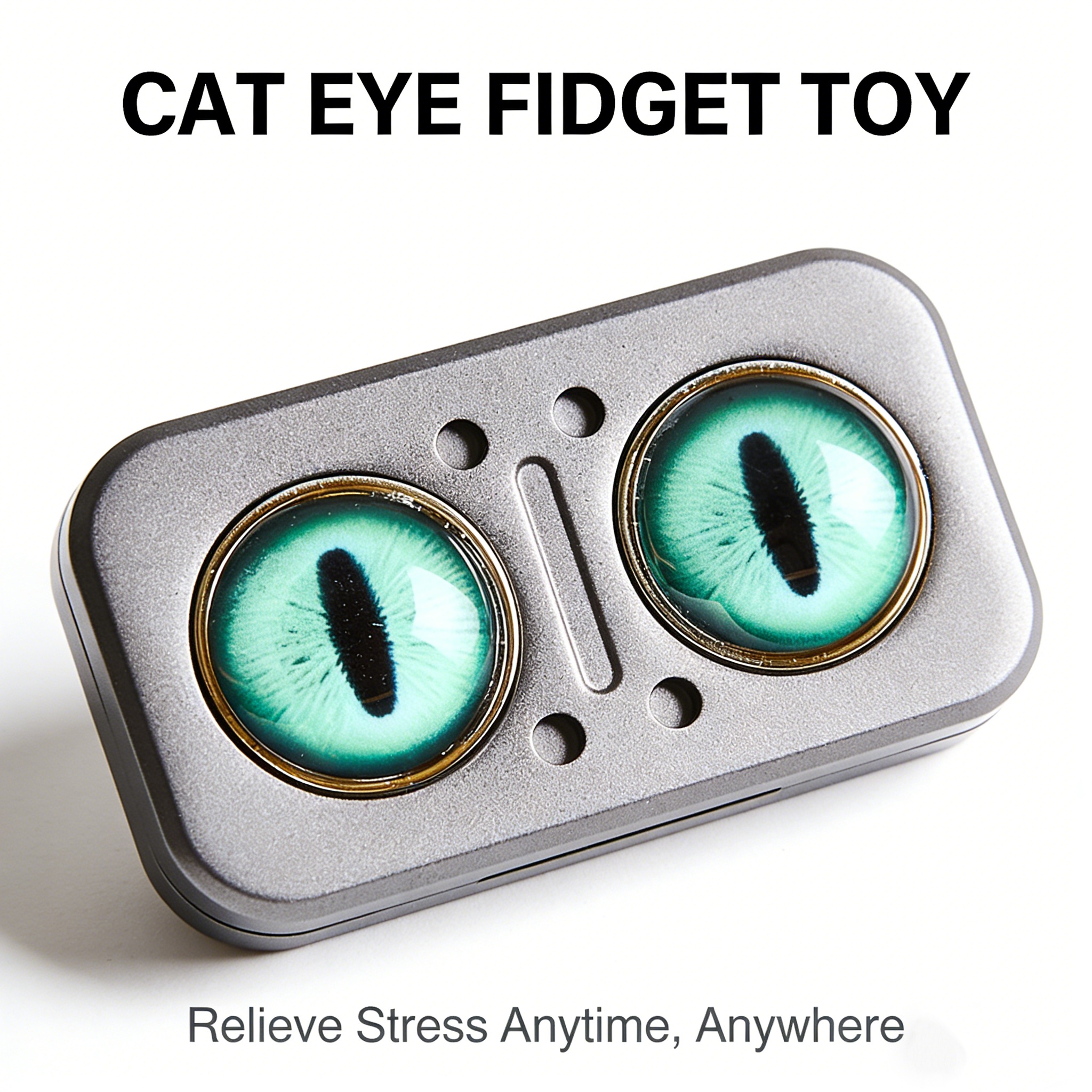 Office Hi Tech - Premium Metal Cat Eye Fidget Toy,