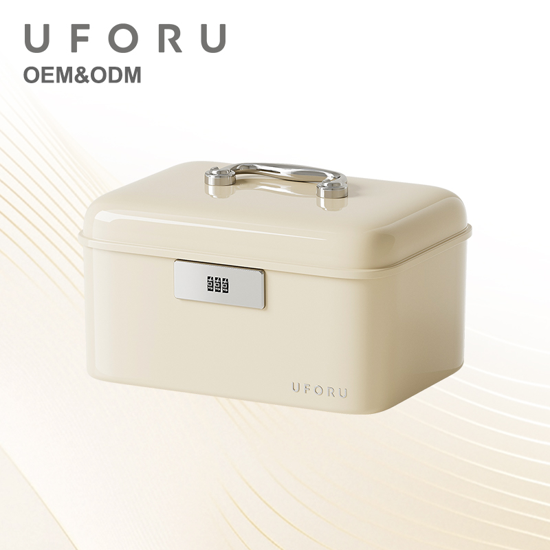 Office Hi Tech - UFORU handle-equipped lockable storage box, double-layer