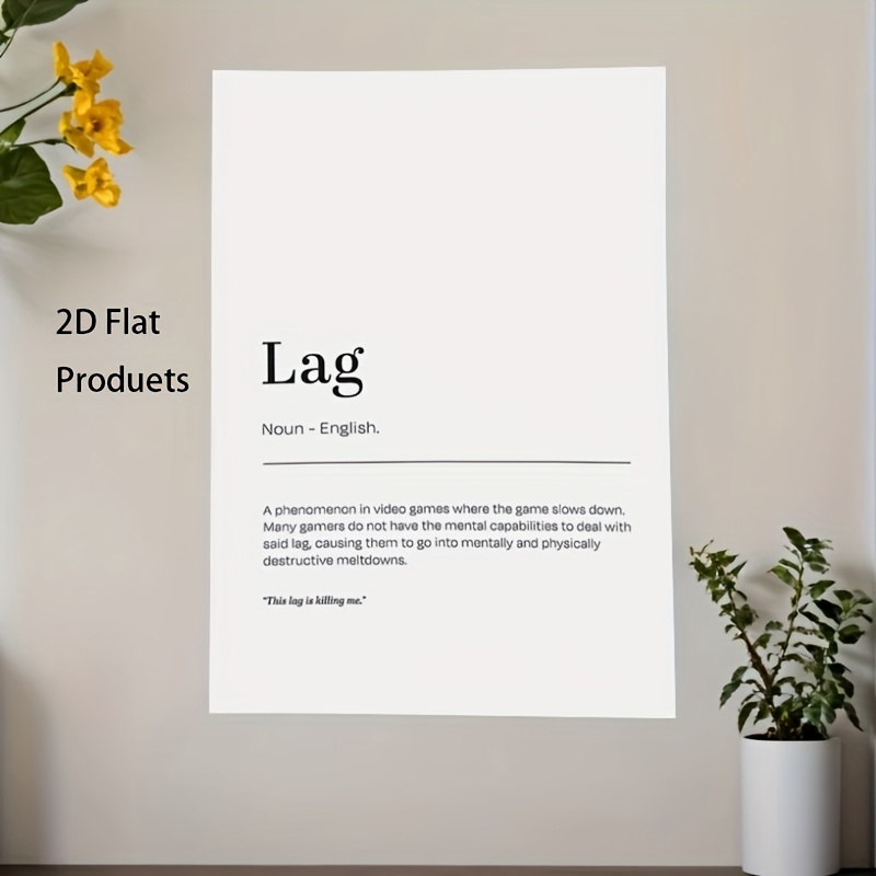 Tech Office Wall Decor - 2D Flat, 1pc Minimalist Lag Definition