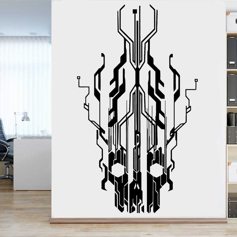 Chip Circuit Tech Skull Vinyl  - đánh giá và giá Office Tech Furniture