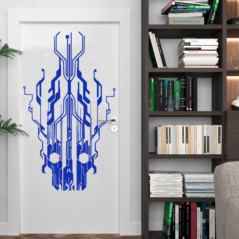 Chip Circuit Tech Skull Vinyl  - đánh giá và giá Office Tech Furniture