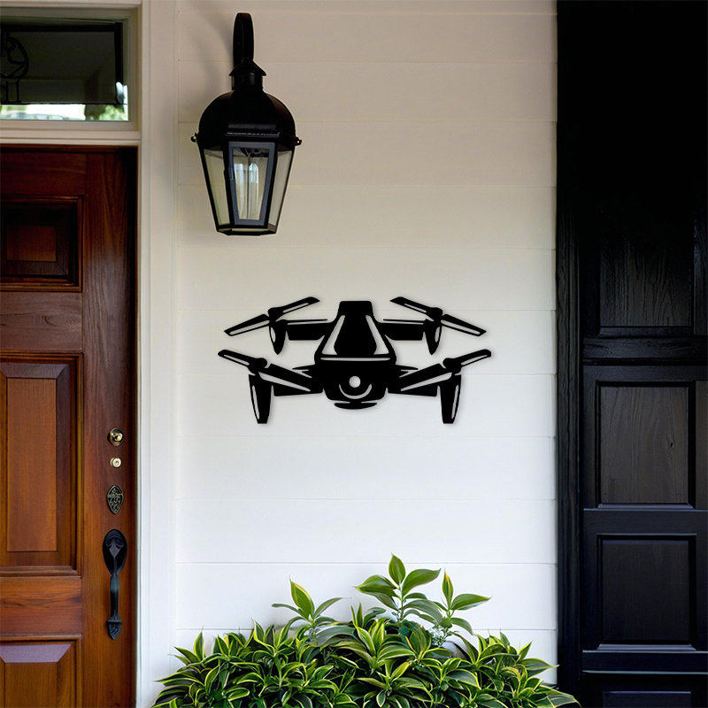 Drone Silhouette Metal Wall Ar - đánh giá và giá Tech Office Wall Decor