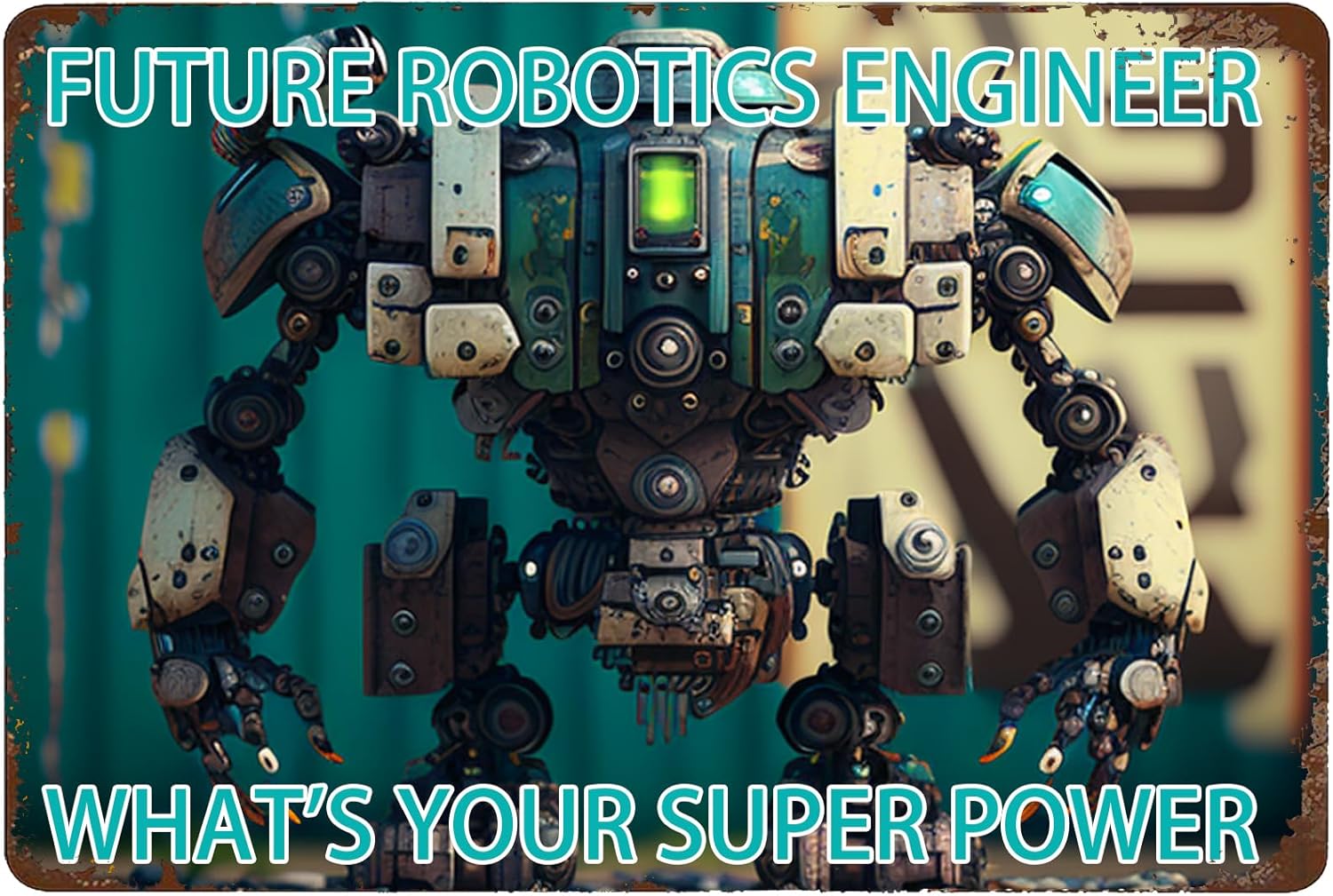 Robotics Engineer Metal Sign   - đánh giá và giá Tech Office Wall Decor