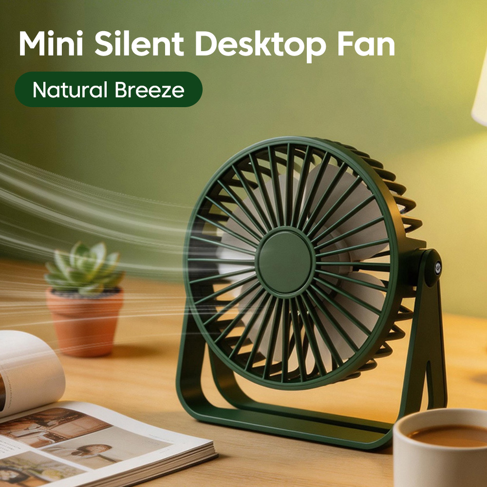 Mini USB Desktop Fan Portable  - đánh giá và giá Home Office Tech Gadgets